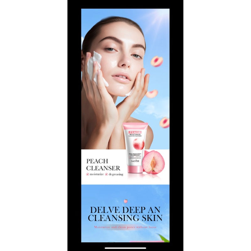 Peach Oil Control Deep Cleaning Face Wash